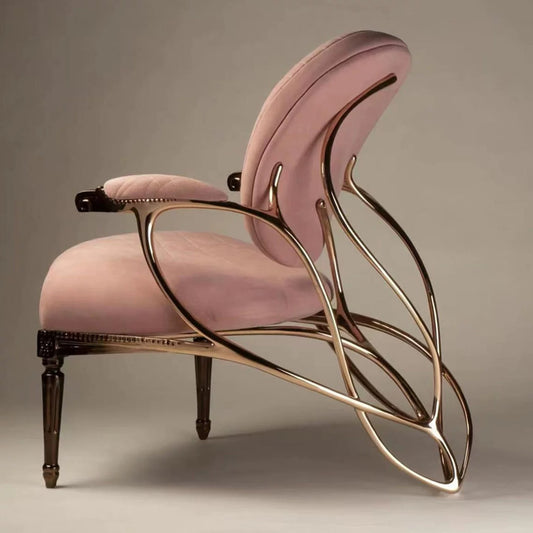New Arrivals 2025 Autumn Furniture Idea from Butterfly Brass Cowhide ArmChair
