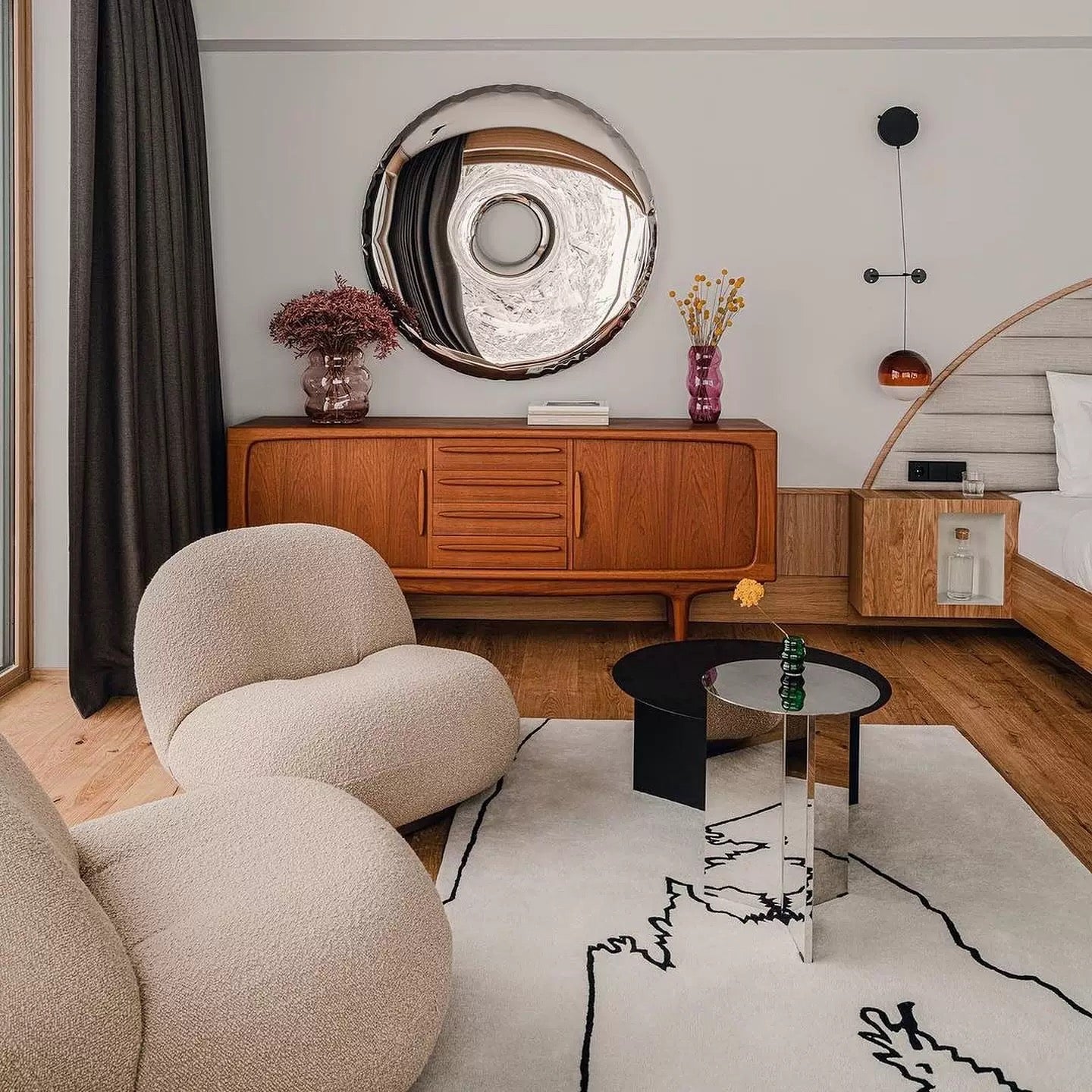 Donut Shaped Wall Decoration Mirror Plated Artwork Modern Home