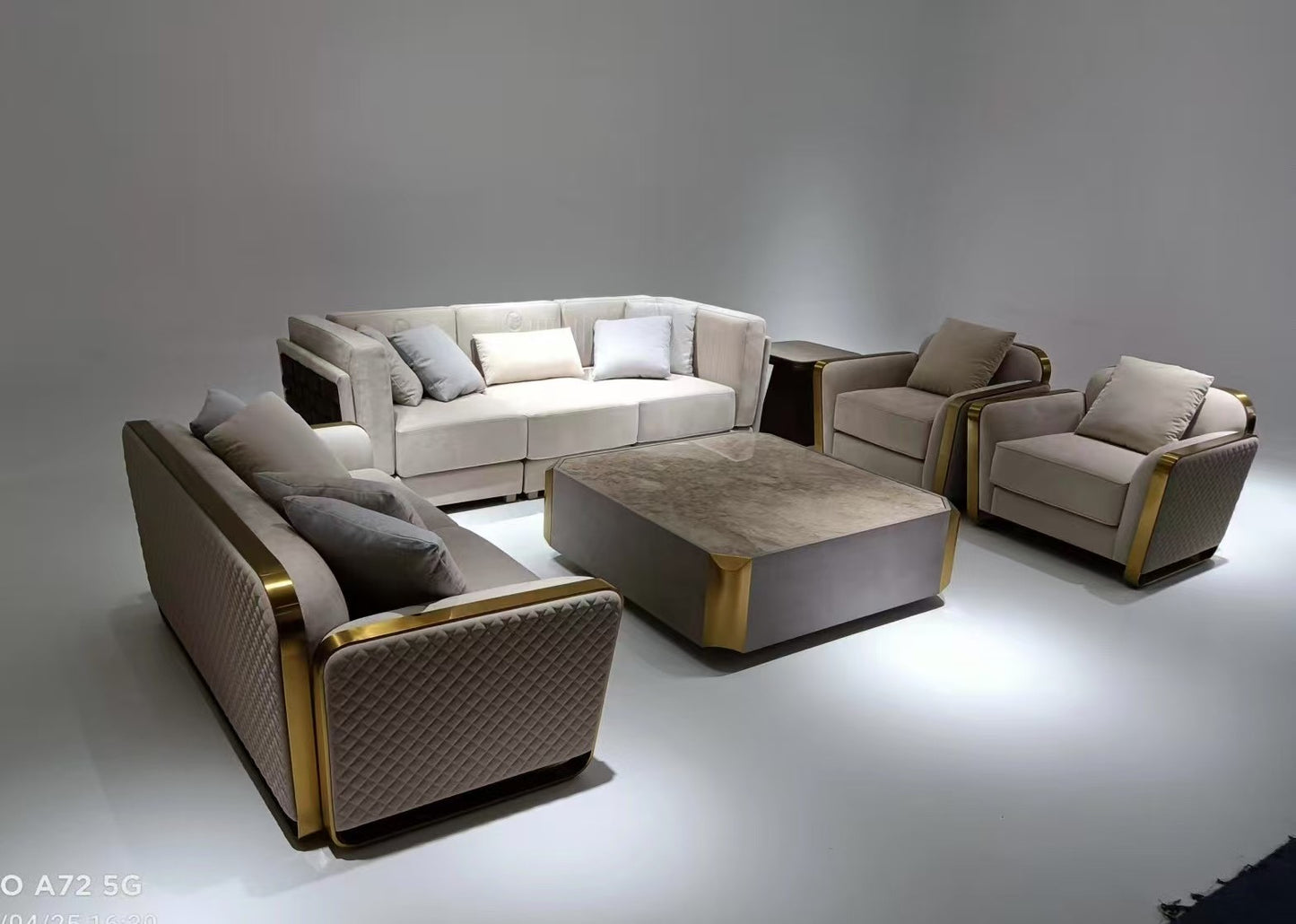 Luxurious Living Room Furniture Sofa Set Coffee Table TV Stand Nightstand