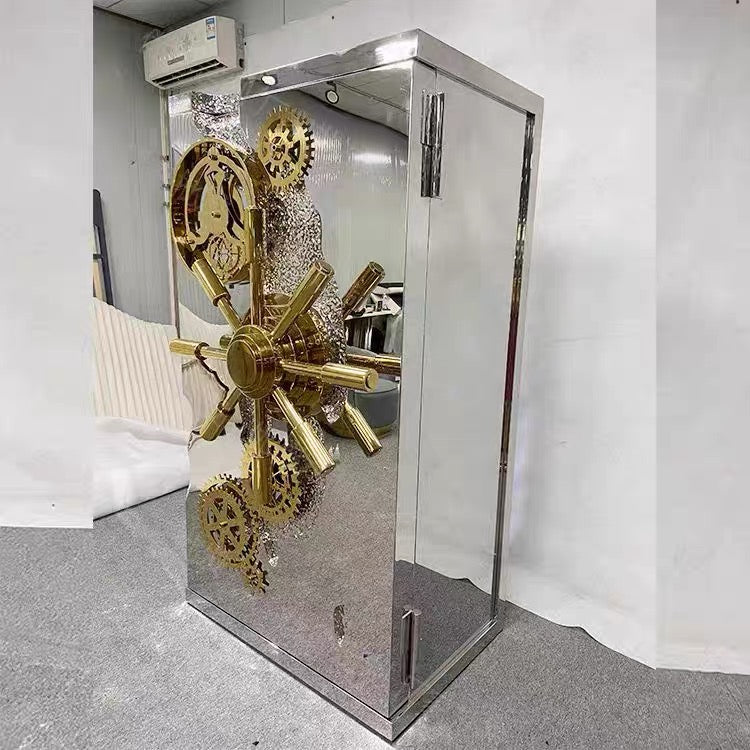 Luxurious Stainless Steel Safe Box Stylish Furniture Home Decor