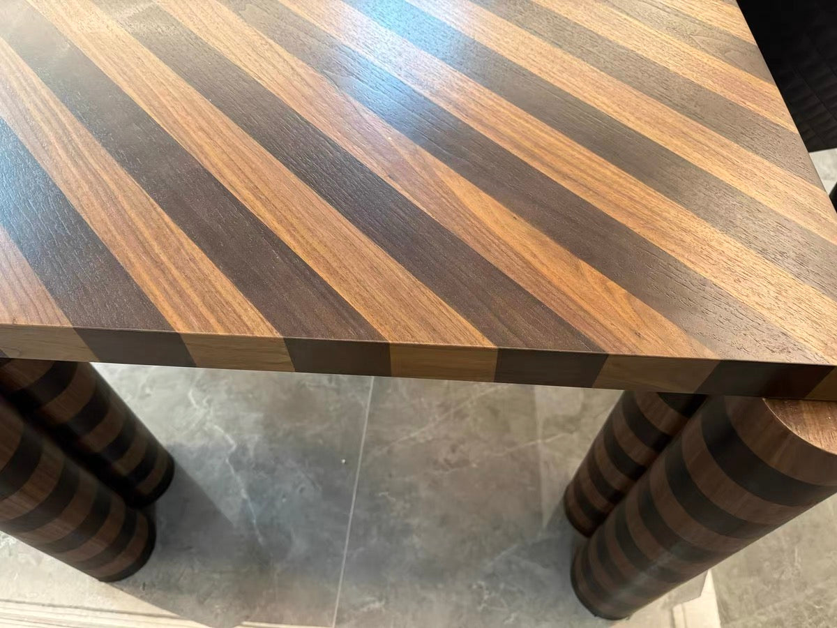 2025 New Designs Stripped Solid Wood Dining Table Office Table Meeting Table