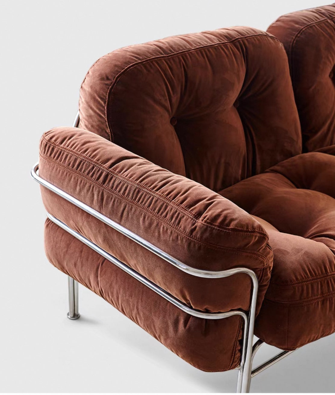 New Arrivals Steel Armchair Single Sofa Chic Furniture
