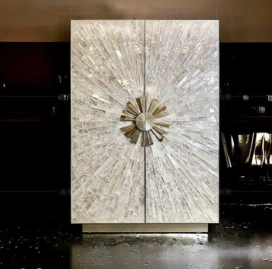 2025 New Arrivals Mother of Pearl  Cabinet Luxurious Wine Cabinet Sideboard Home Decor
