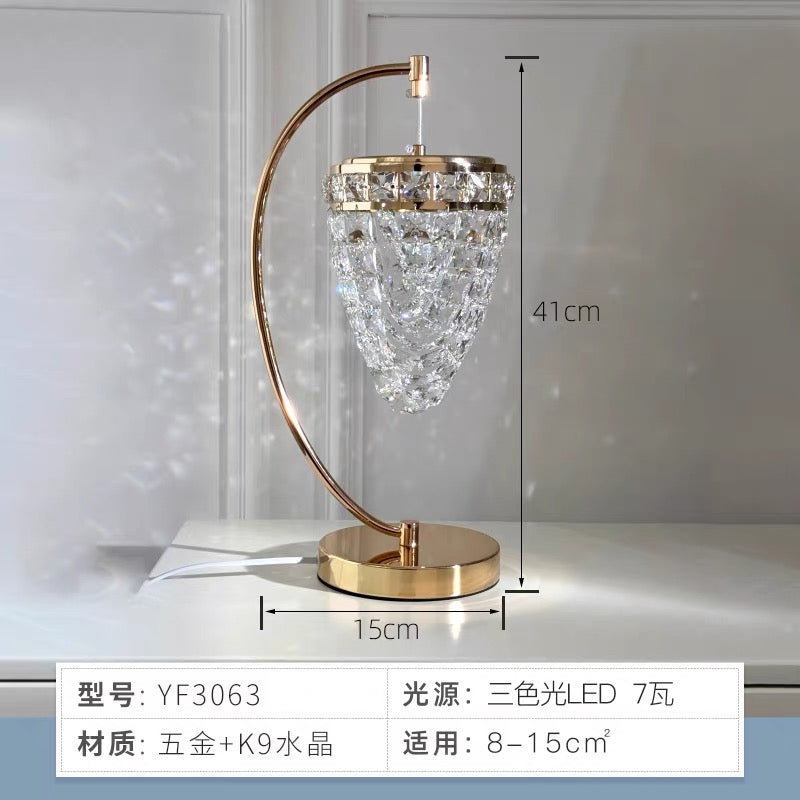 French-Style Crystal Table Lamp Pendant Light
