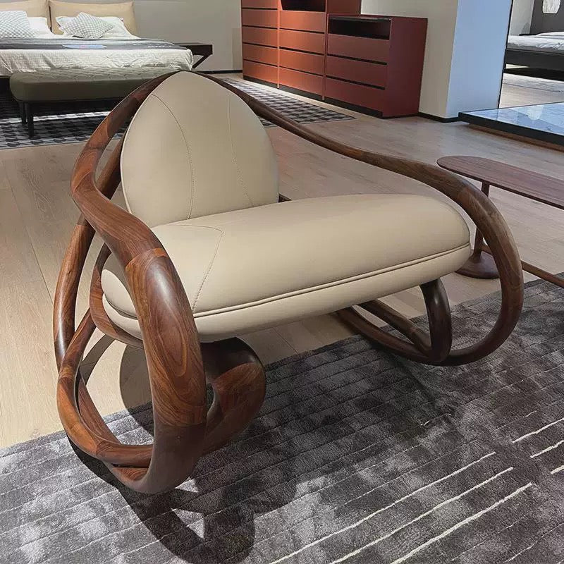 Walnut Chair Leisure Chair Swivel Chair Gior Getti Chair