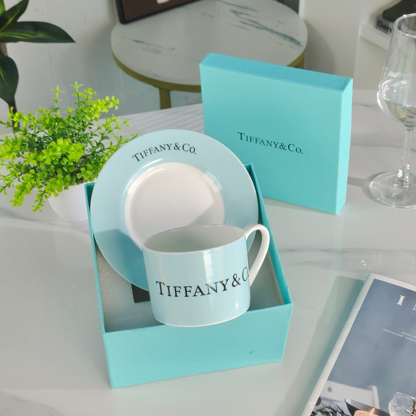 Christmas Gifts Coffee Cup Saucer Birthday Gift Home Colorful Tableware Free Shipping