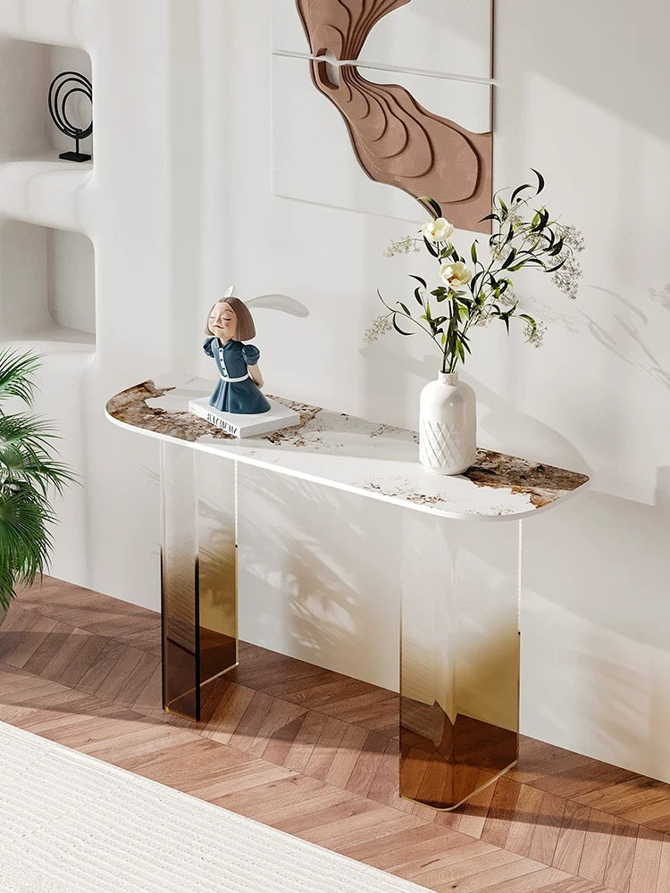 Custom Inbuilt Floating Console Table Luxurious Gradient Acrylic Floating Console Table Side Table Home Bar ...