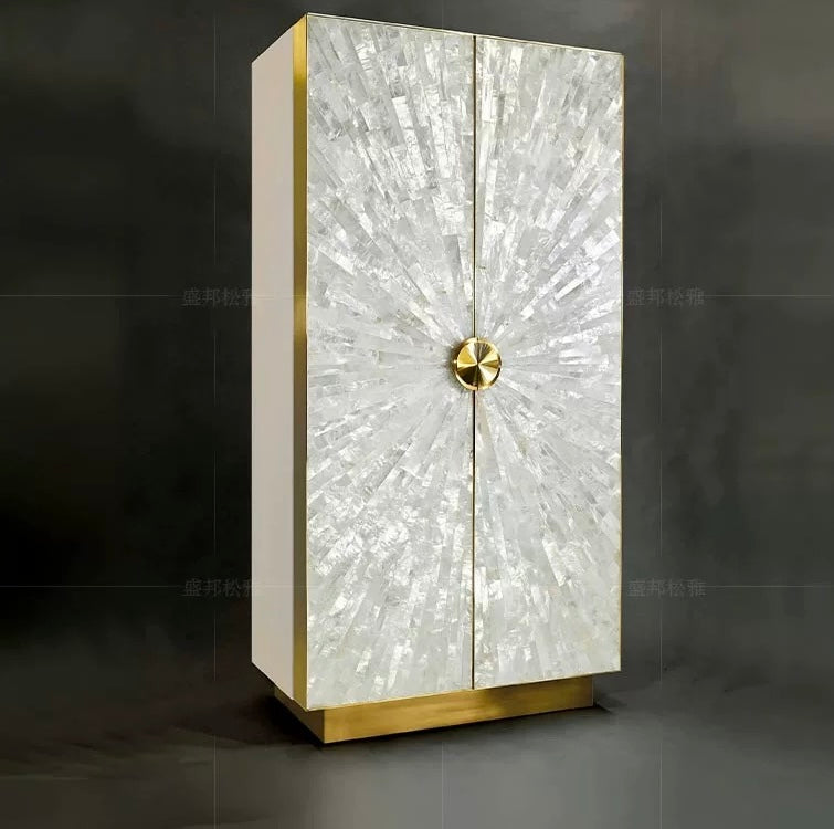 2025 New Arrivals Mother of Pearl  Cabinet Luxurious Wine Cabinet Sideboard Home Decor