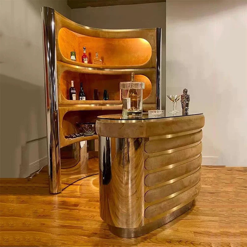 New Arrivals Luxurious Home Bar Triangular Cabinet Chic Design
