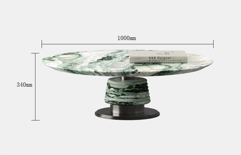 Natural Marble Coffee Table Stainless Steel Furniture Luxurious Home Decor