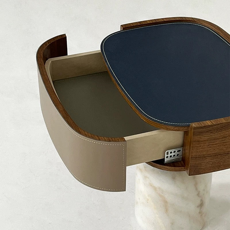 Minimalistic Italian Style Bedside Table Luxurious Nightstand