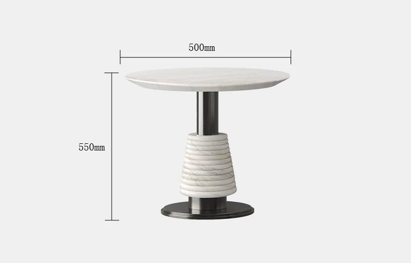 Natural Marble Coffee Table Stainless Steel Furniture Luxurious Home Decor