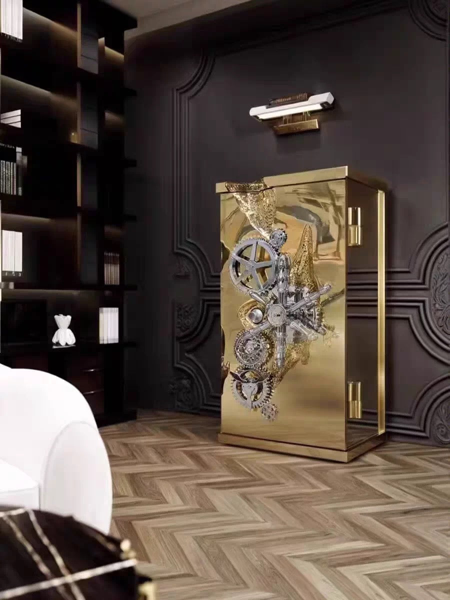 Luxurious Stainless Steel Safe Box Stylish Furniture Home Decor