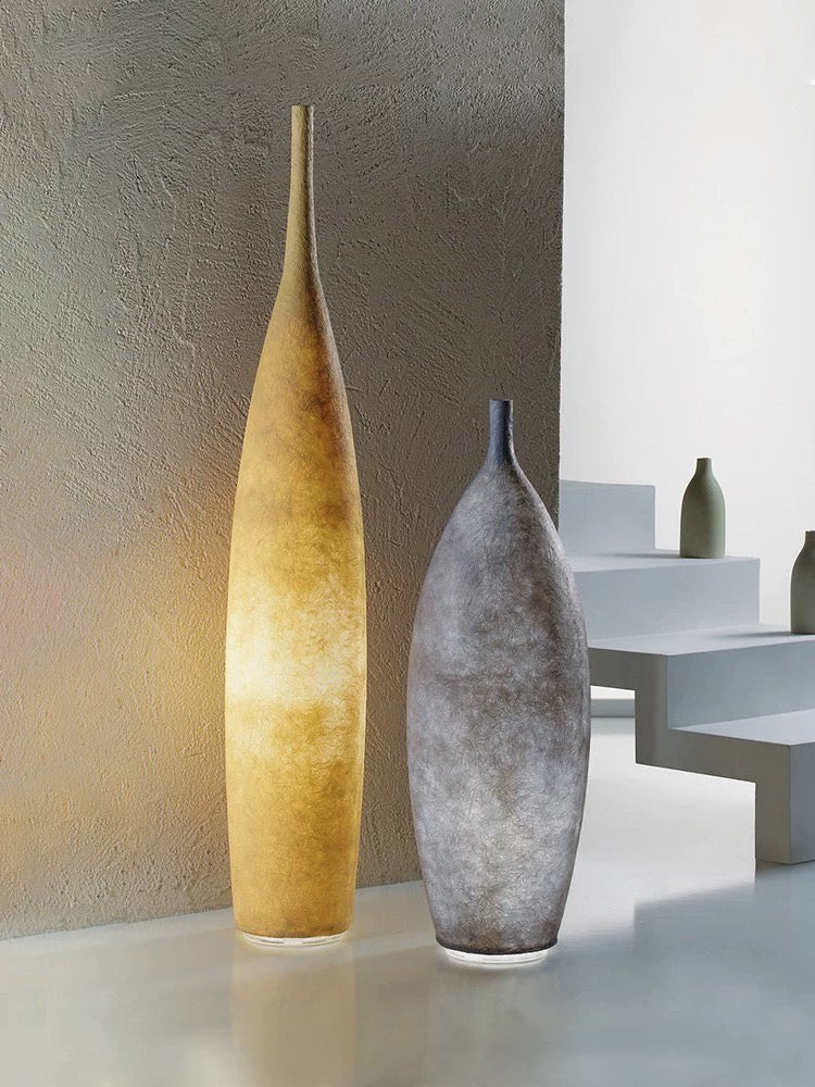 Artistic Floor Lamp Resin Fiber Lighting Stylish Home Decorating