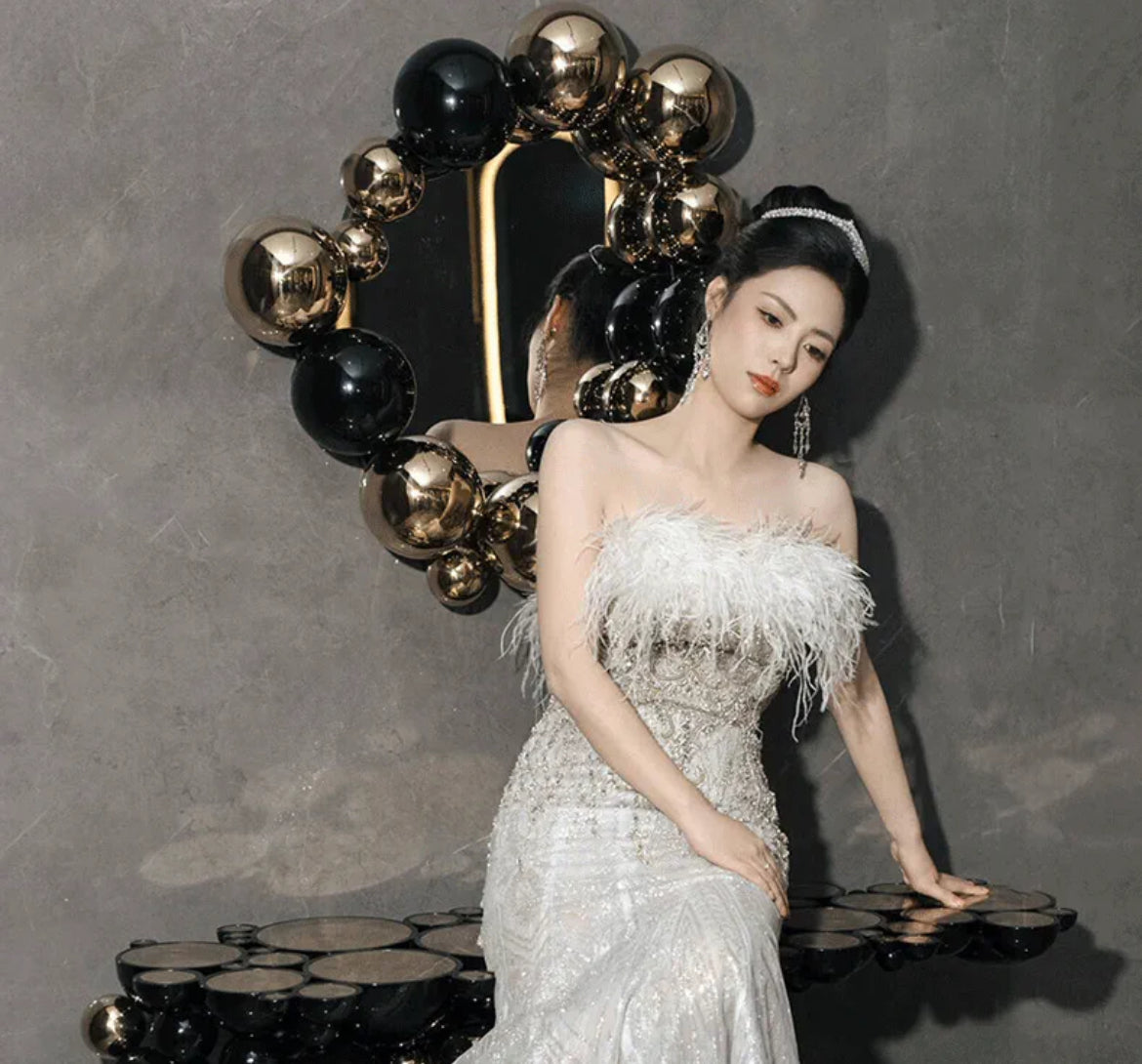 New Arrivals Luxurious Wall-mounted Decorative Mirror Stainless Steel Ball Art