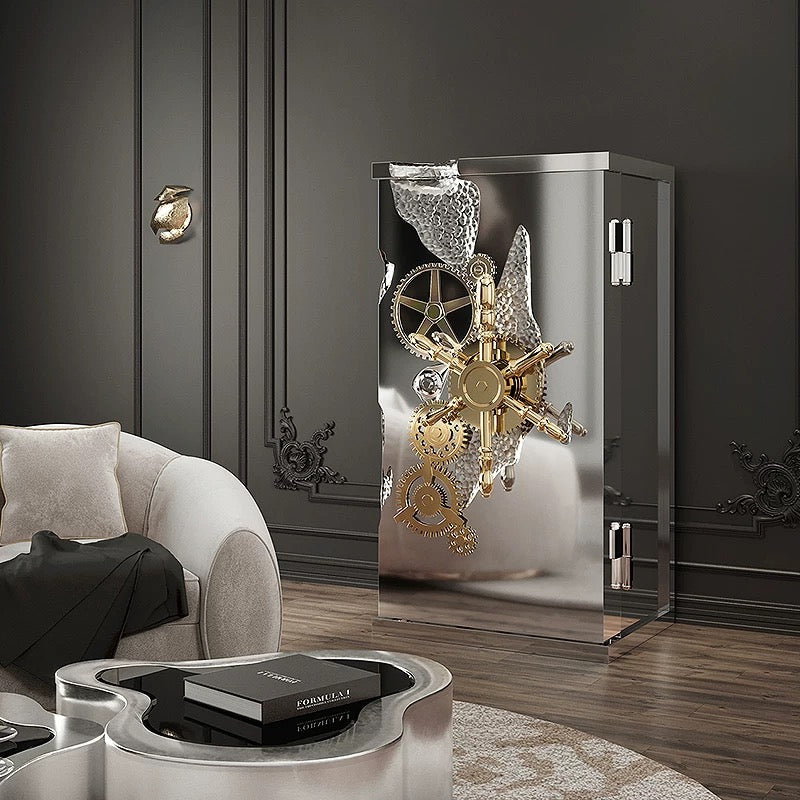 Luxurious Stainless Steel Safe Box Stylish Furniture Home Decor