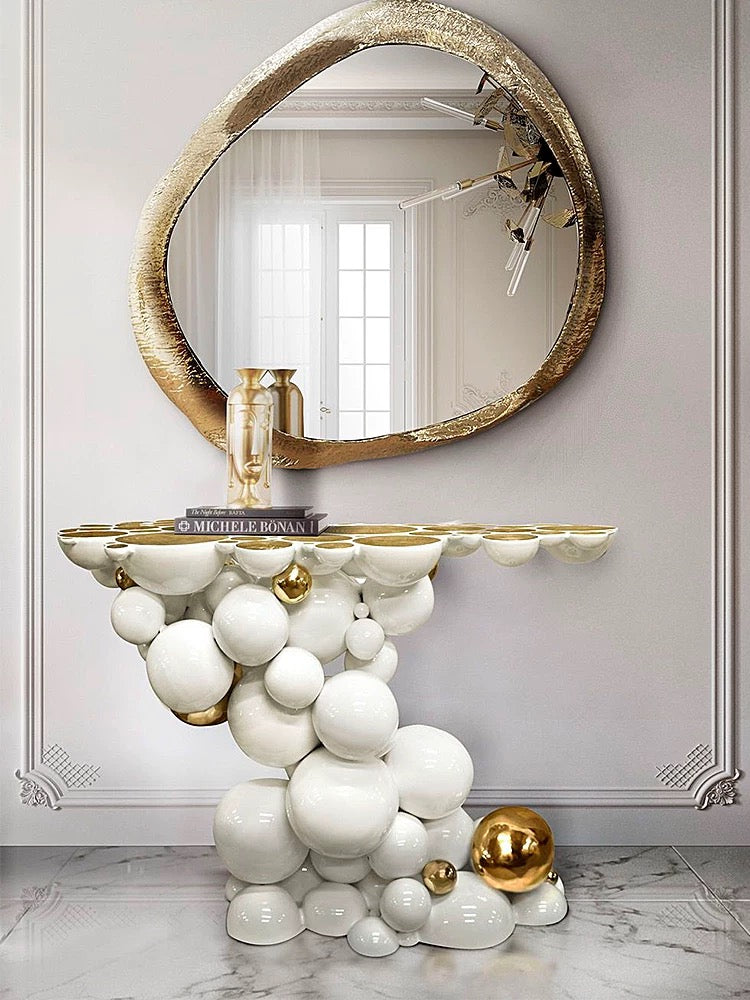 Fantastic Bubble Design Console Luxurious Side Table Modern Villa Interior