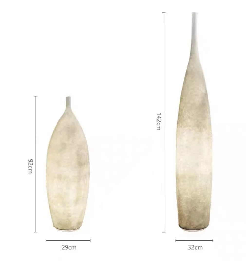 Artistic Floor Lamp Resin Fiber Lighting Stylish Home Decorating
