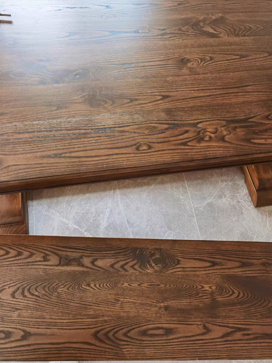 American style solid wood dining table black walnut American cherry waxwood