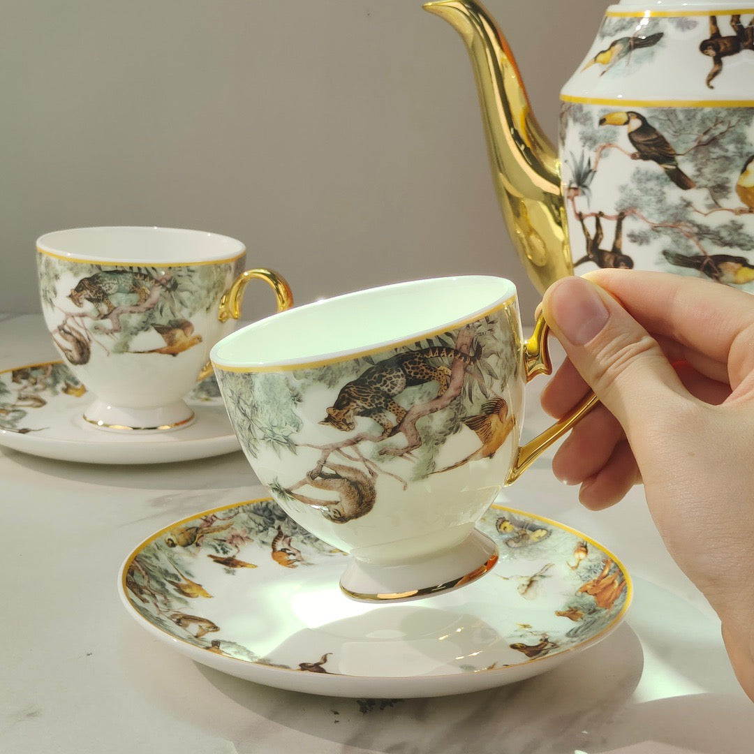 Christmas gift Brand Teapot Coffee Cup Elegant Gift Set Free Shipping