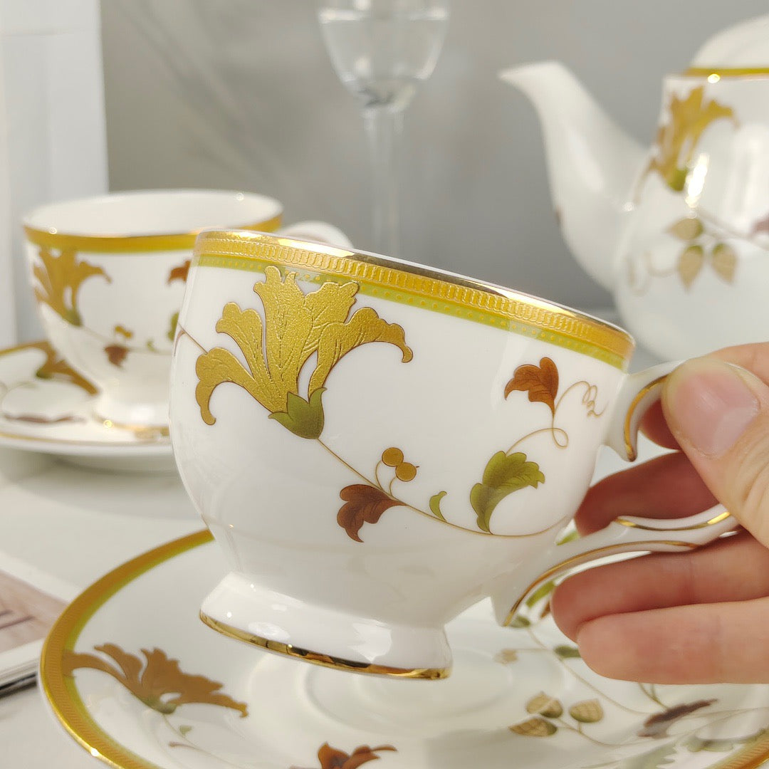 Christmas Gift Brand Coffee Cup Set Elegant Style Afternoons Tea Time Free Shipping