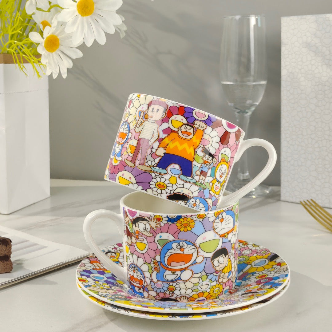 Christmas Gift Brand Murakami Takashi Coffee Cup Set Porcelain Tableware Free Shipping