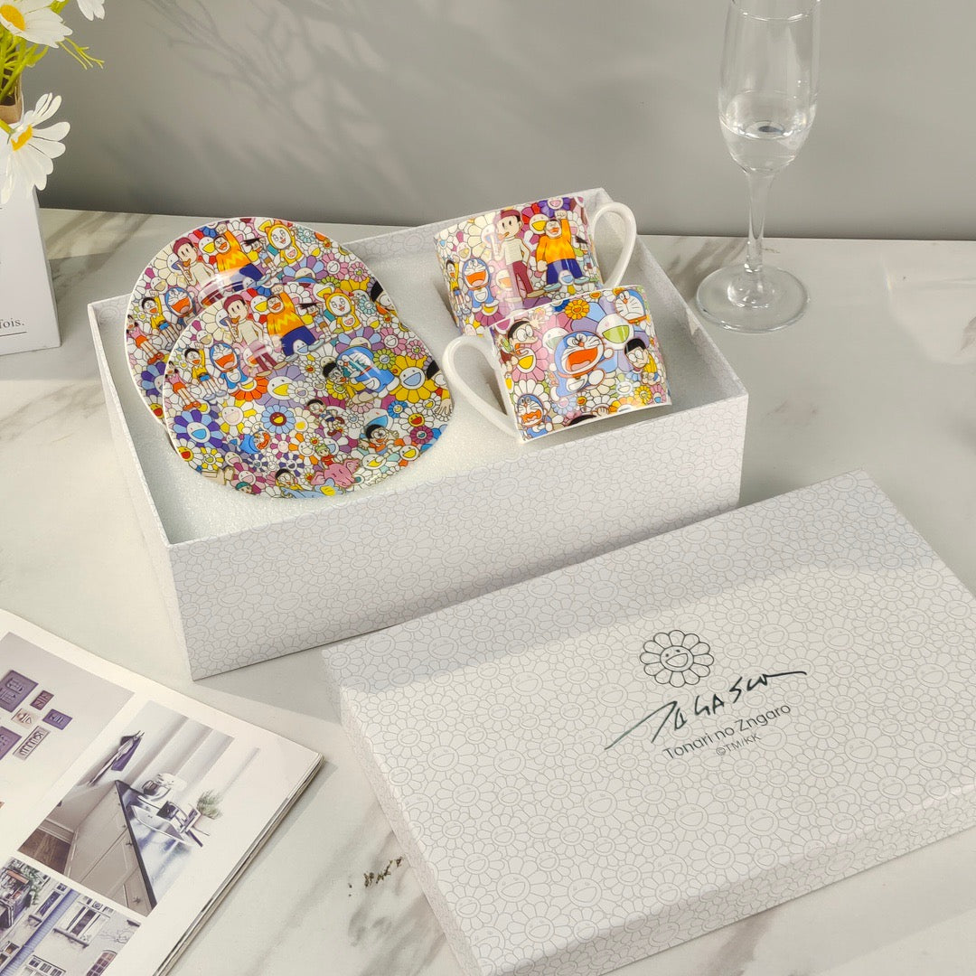 Christmas Gift Brand Murakami Takashi Coffee Cup Set Porcelain Tableware Free Shipping