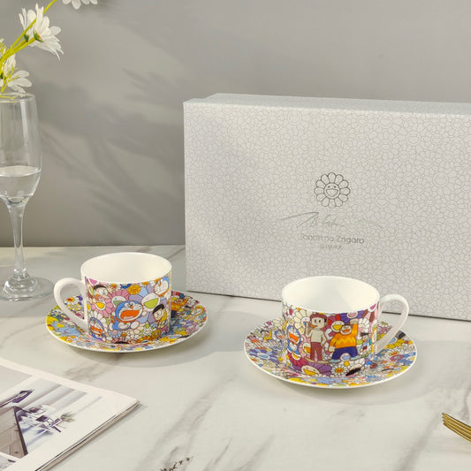 Christmas Gift Brand Murakami Takashi Coffee Cup Set Porcelain Tableware Free Shipping