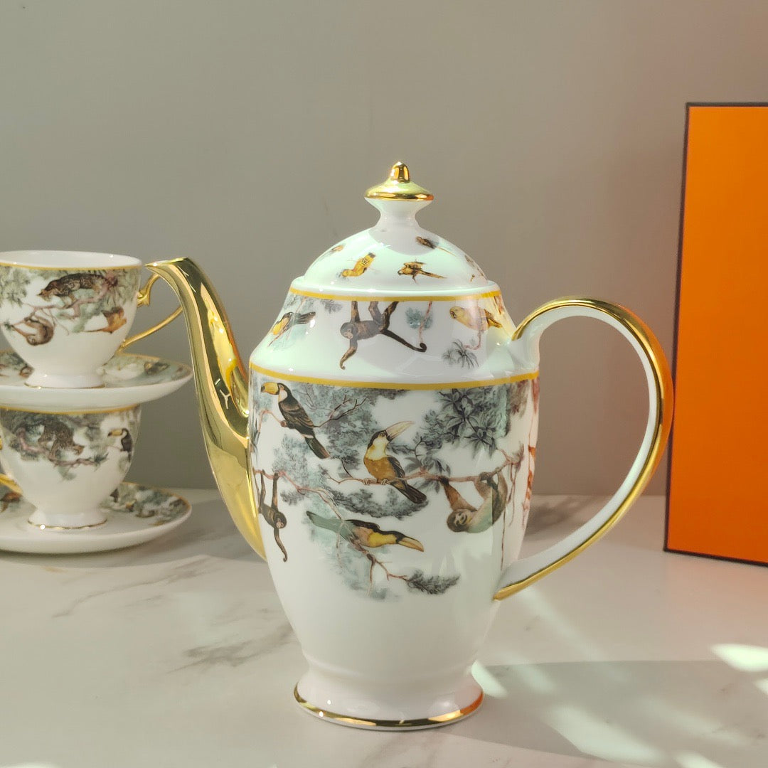 Christmas gift Brand Teapot Coffee Cup Elegant Gift Set Free Shipping