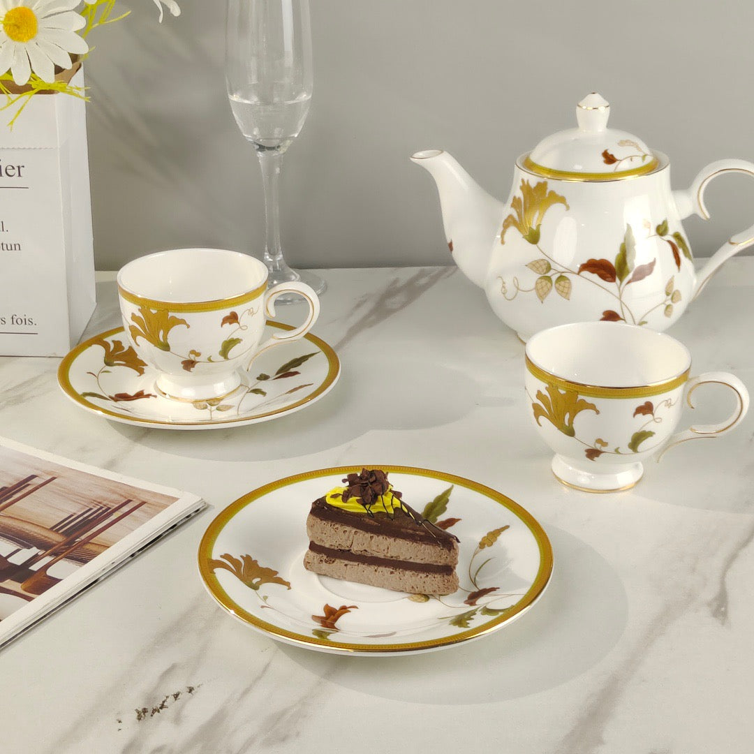 Christmas Gift Brand Coffee Cup Set Elegant Style Afternoons Tea Time Free Shipping
