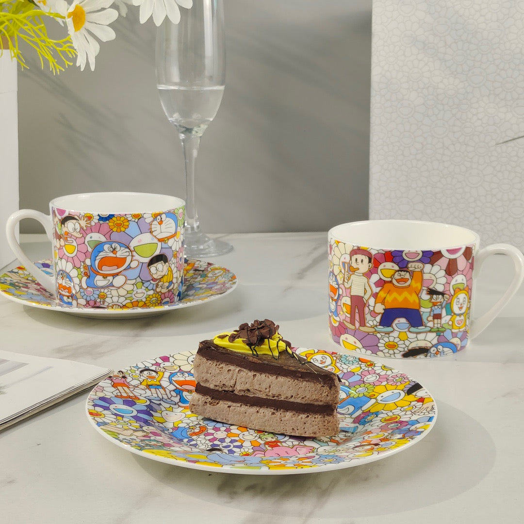 Christmas Gift Brand Murakami Takashi Coffee Cup Set Porcelain Tableware Free Shipping