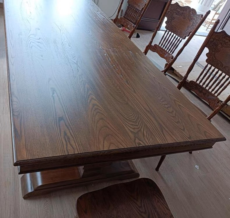 American style solid wood dining table black walnut American cherry waxwood