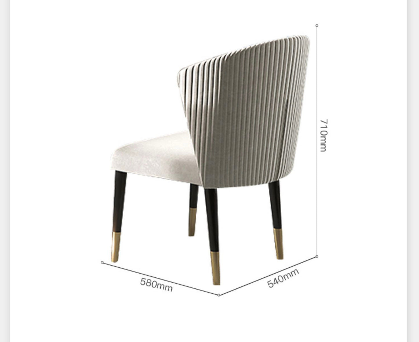 Italian style Luxurious dining chair modern restaurant chair makeup chair