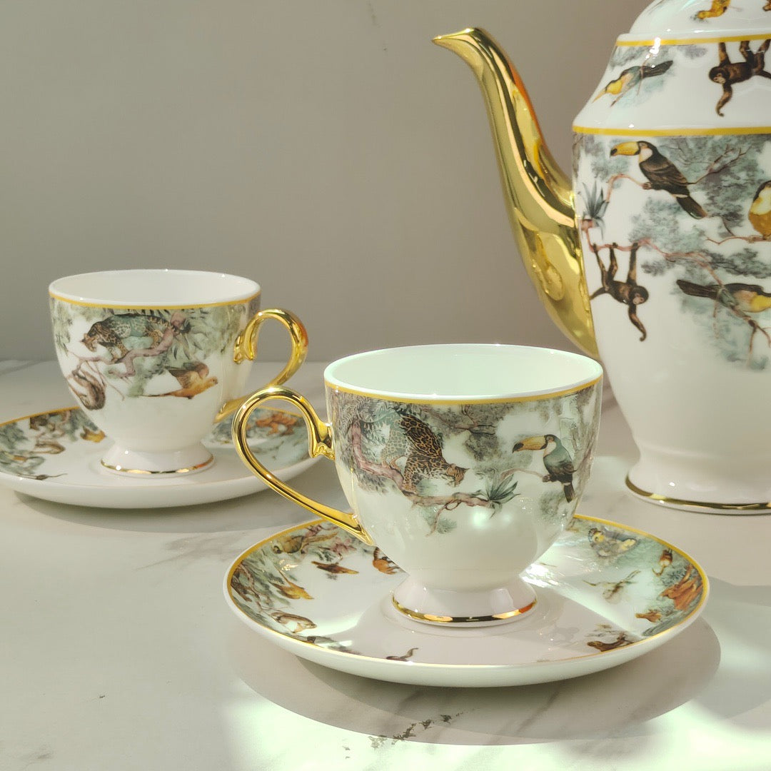 Christmas gift Brand Teapot Coffee Cup Elegant Gift Set Free Shipping