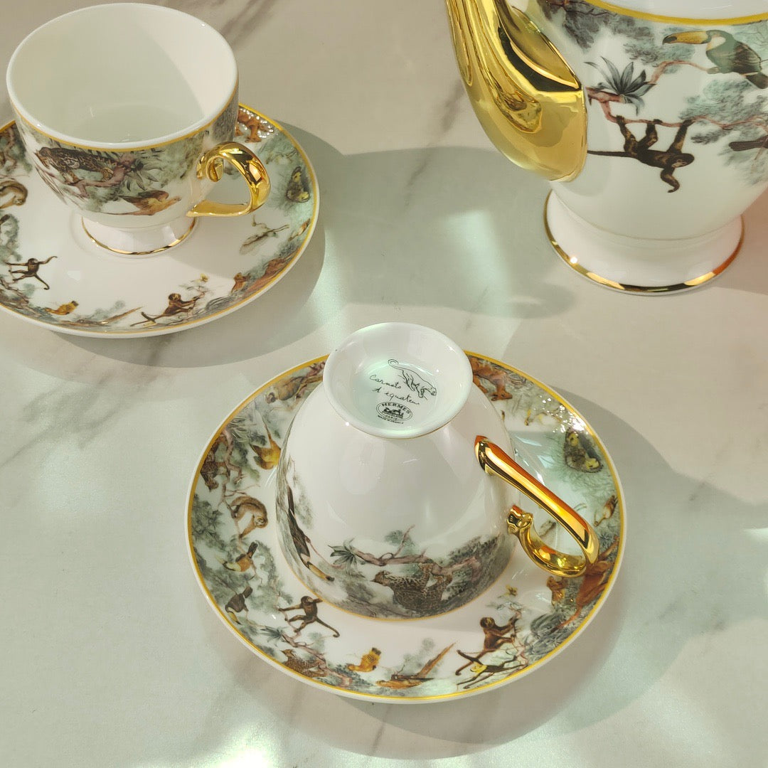Christmas gift Brand Teapot Coffee Cup Elegant Gift Set Free Shipping