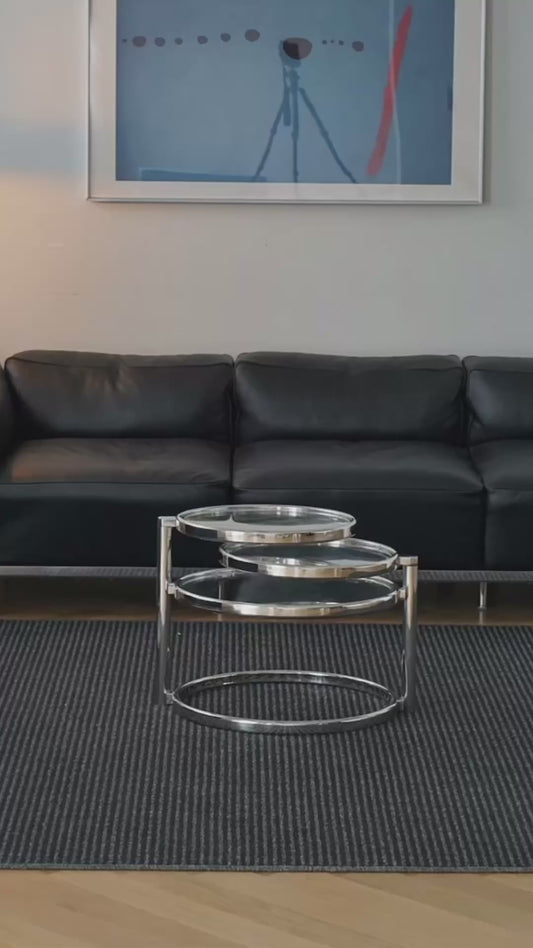 Creative Furniture Stainless Steel Coffee Table Glass Table Side Table
