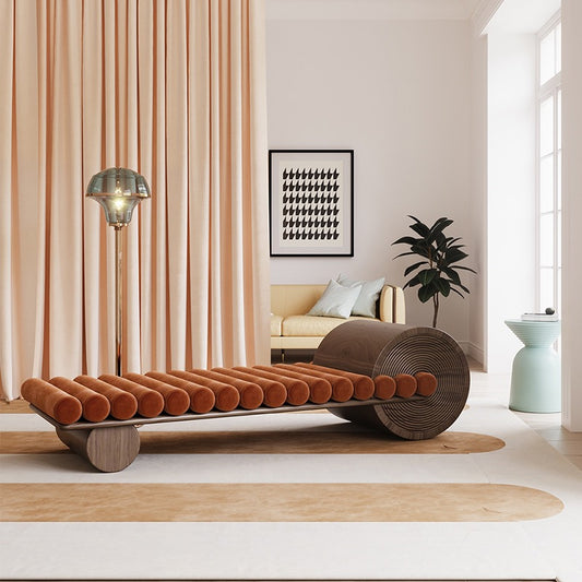 2024 New Design Creative Sofa Bench Walnut Bench Shoes Stool