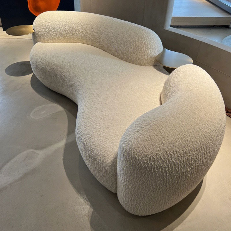 Fleece sofa curved sofa cashew shape sofa