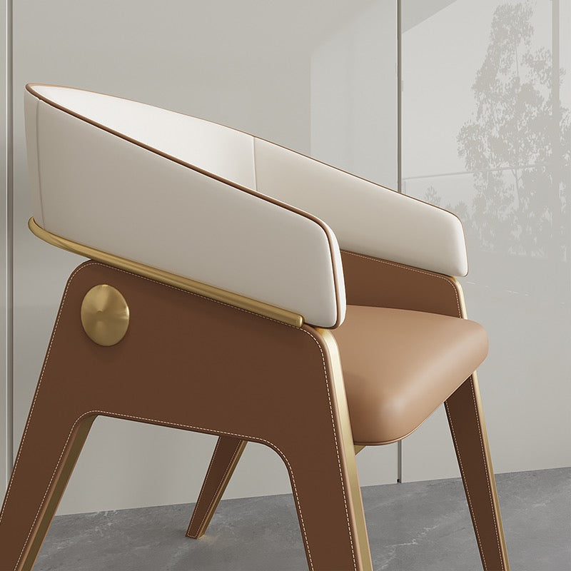 Leather dining chair arm chair luxury chair