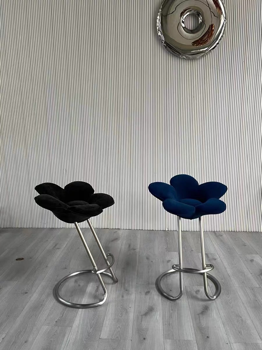 Flower dining chair creative bar stool spring unique home