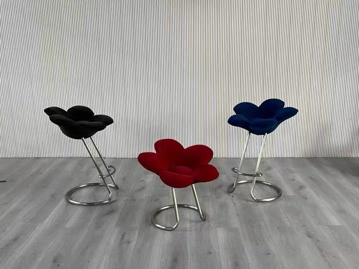 Flower dining chair creative bar stool spring unique home