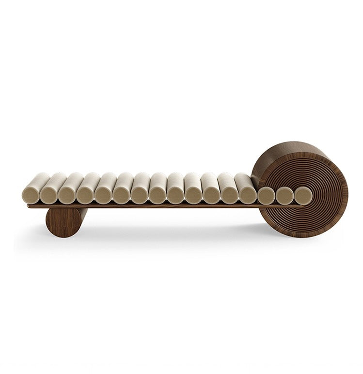 2024 New Design Creative Sofa Bench Walnut Bench Shoes Stool