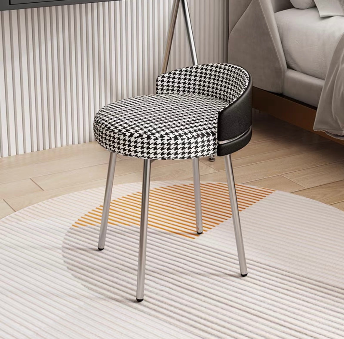 Rotatable dressing stool elegant make up dresser chair