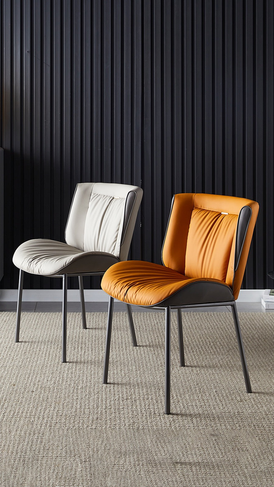 Italian style Carbon steel dining chair comfortable meeting chair