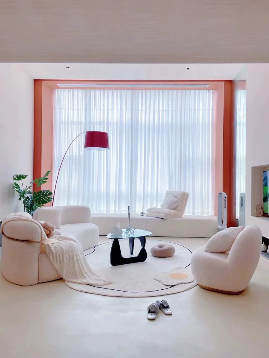 Fleece sofa curved sofa cashew shape sofa
