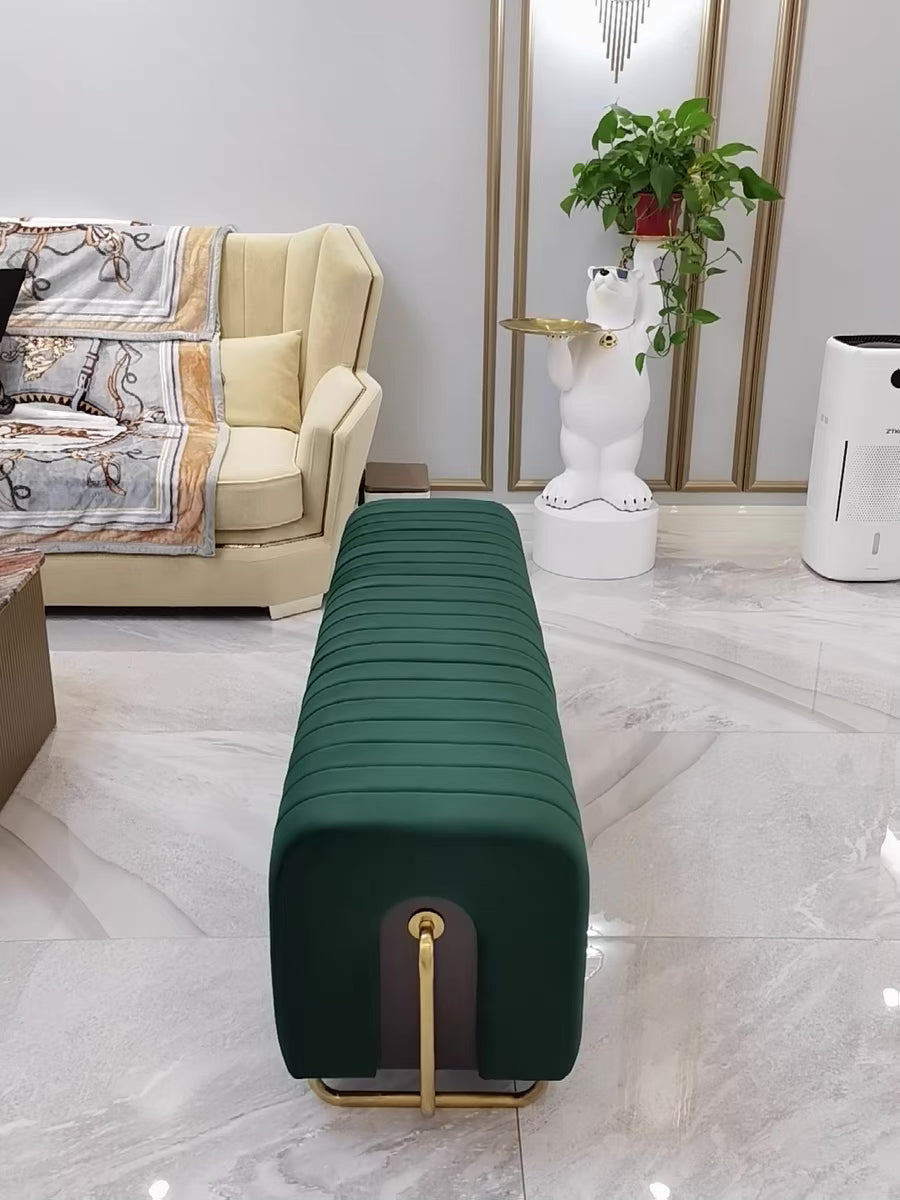 Bedroom Stool shoes Bench Stool Leather Brass Stool Classic Design