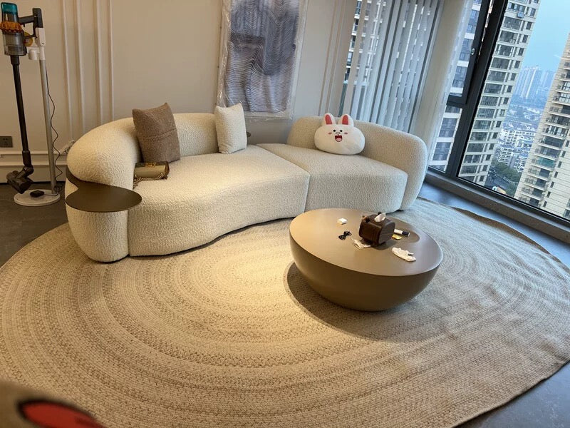 Fleece sofa curved sofa cashew shape sofa