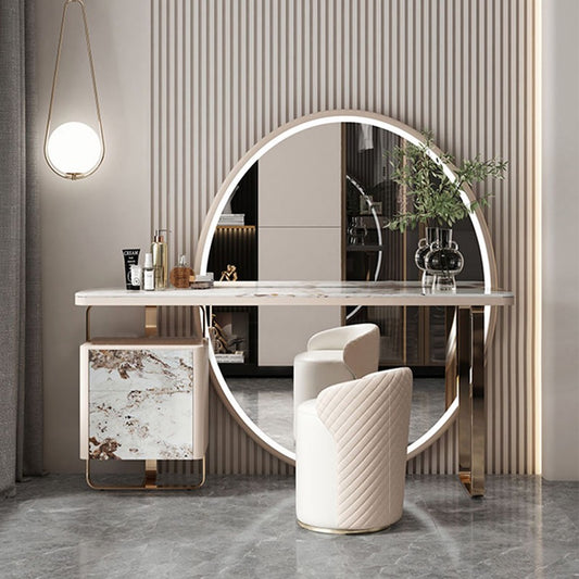 Elegant dresser girls dresser oval mirror led lighting