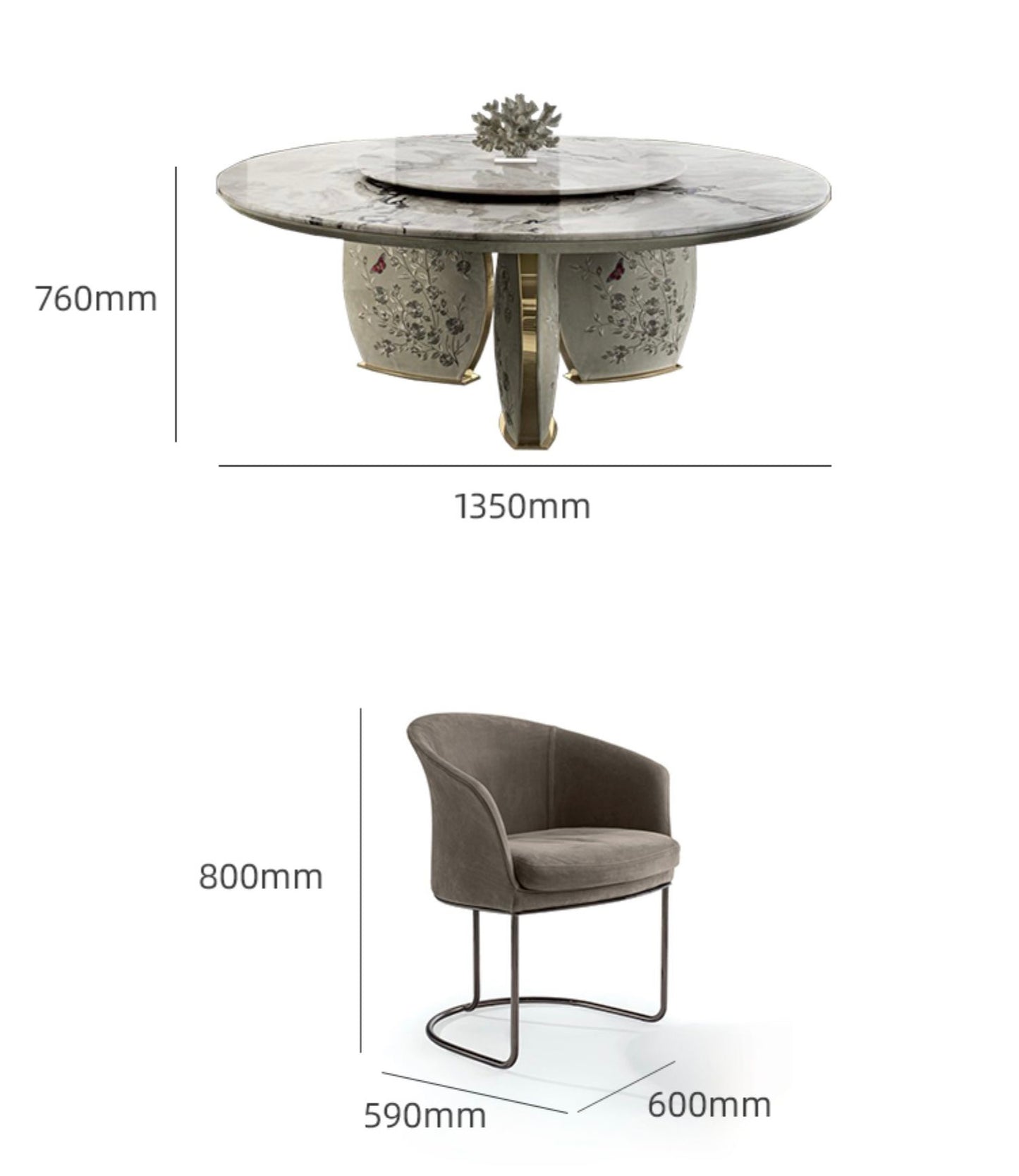Fancy dining chair luxury leather chair