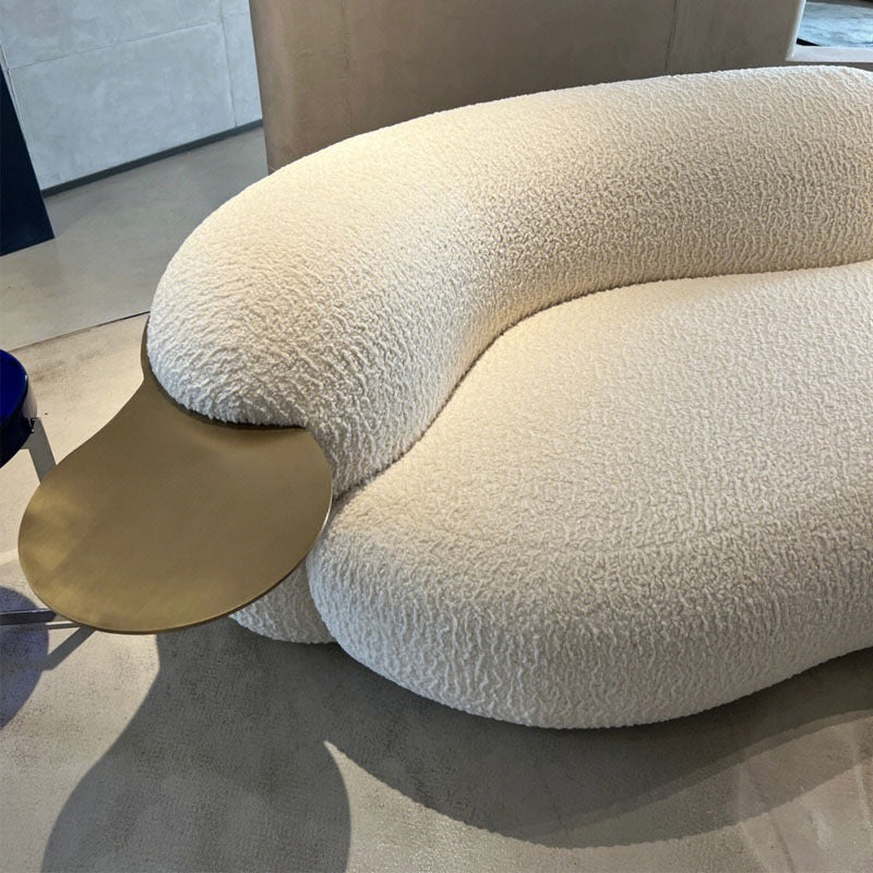 Fleece sofa curved sofa cashew shape sofa